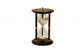 An hour glass depicting time